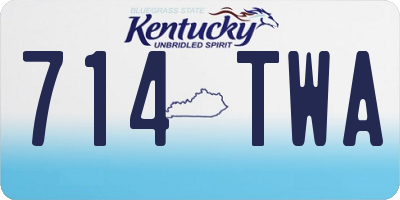 KY license plate 714TWA