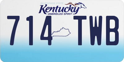 KY license plate 714TWB