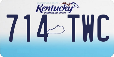KY license plate 714TWC