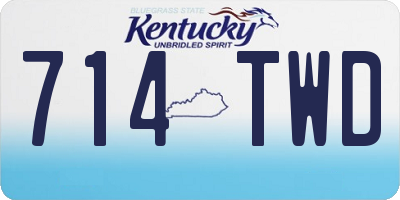 KY license plate 714TWD