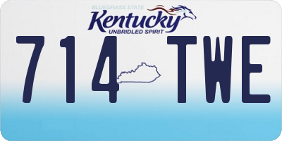 KY license plate 714TWE