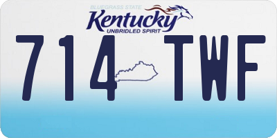 KY license plate 714TWF