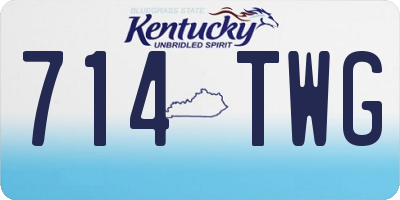 KY license plate 714TWG