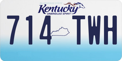 KY license plate 714TWH