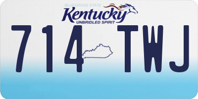 KY license plate 714TWJ