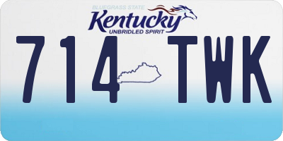 KY license plate 714TWK