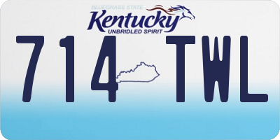 KY license plate 714TWL