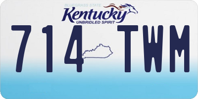 KY license plate 714TWM