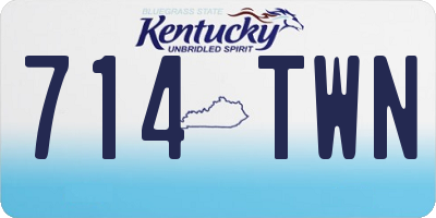 KY license plate 714TWN