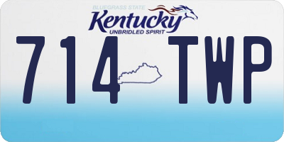 KY license plate 714TWP