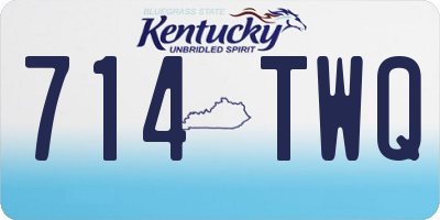 KY license plate 714TWQ
