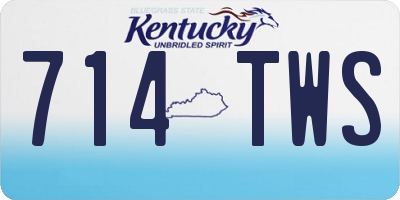 KY license plate 714TWS