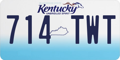 KY license plate 714TWT