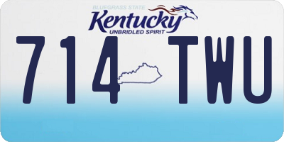 KY license plate 714TWU