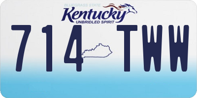 KY license plate 714TWW