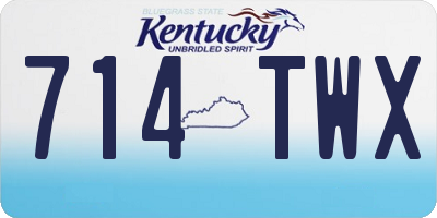 KY license plate 714TWX