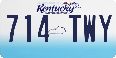 KY license plate 714TWY