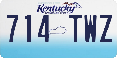 KY license plate 714TWZ