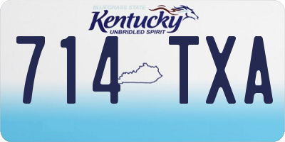 KY license plate 714TXA