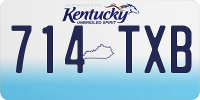 KY license plate 714TXB