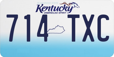 KY license plate 714TXC