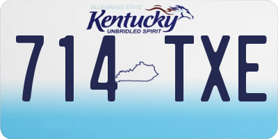 KY license plate 714TXE