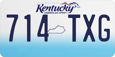 KY license plate 714TXG