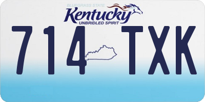 KY license plate 714TXK