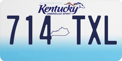 KY license plate 714TXL