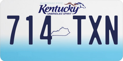 KY license plate 714TXN