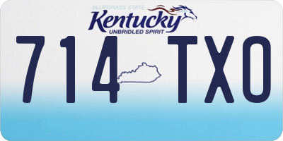 KY license plate 714TXO