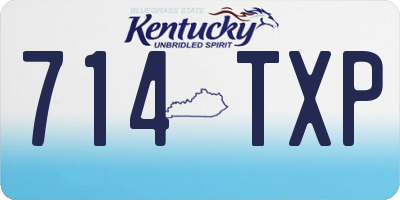 KY license plate 714TXP