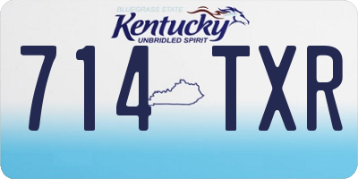KY license plate 714TXR