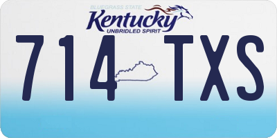 KY license plate 714TXS