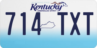 KY license plate 714TXT
