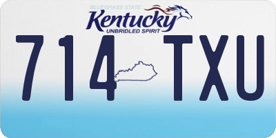 KY license plate 714TXU