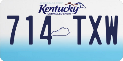 KY license plate 714TXW