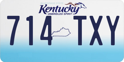 KY license plate 714TXY