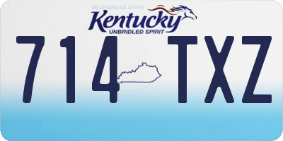 KY license plate 714TXZ