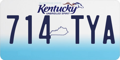 KY license plate 714TYA
