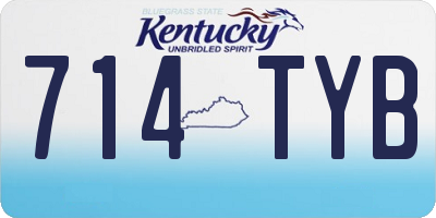 KY license plate 714TYB