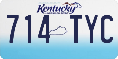 KY license plate 714TYC