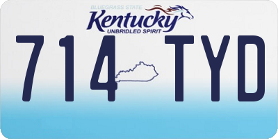 KY license plate 714TYD