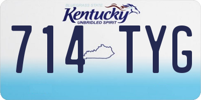 KY license plate 714TYG