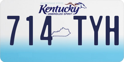 KY license plate 714TYH