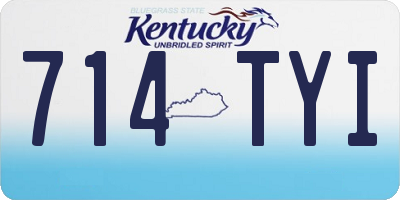 KY license plate 714TYI