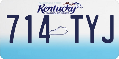 KY license plate 714TYJ