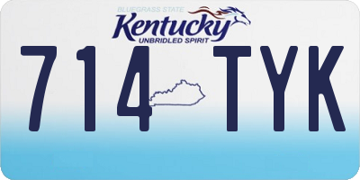 KY license plate 714TYK