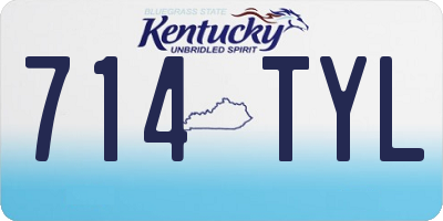 KY license plate 714TYL