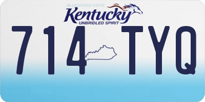 KY license plate 714TYQ